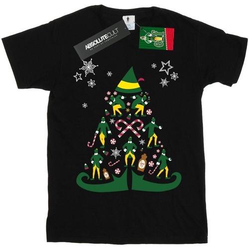 Vêtements Fille T-shirts manches longues Elf Christmas Tree Noir