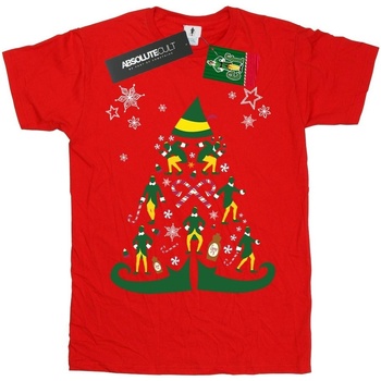 Vêtements Fille T-shirts manches longues Elf Christmas Tree Rouge