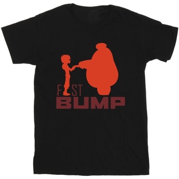 Vêtements Homme T-shirts manches longues Disney Big Hero 6 Baymax Fist Bump Cutout Noir