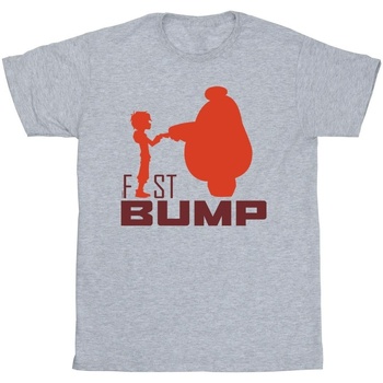 Vêtements Homme T-shirts manches longues Disney Big Hero 6 Baymax Fist Bump Cutout Gris
