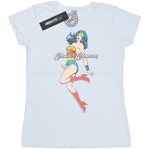 Vêtements Femme T-shirts manches longues Dc Comics Wonder Woman Jump Blanc