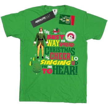 Vêtements Fille T-shirts manches longues Elf Christmas Cheer Vert