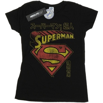 Vêtements Femme T-shirts manches longues Dc Comics Superman Shield Noir