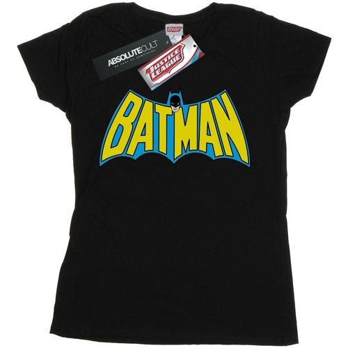 Vêtements Femme T-shirts manches longues Dc Comics Batman Retro Logo Noir