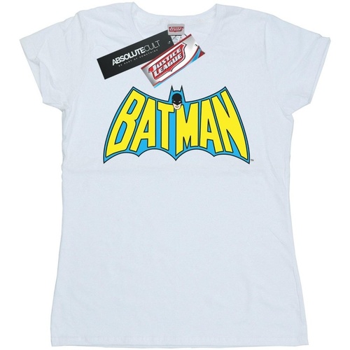 Vêtements Femme T-shirts manches longues Dc Comics Batman Retro Logo Blanc