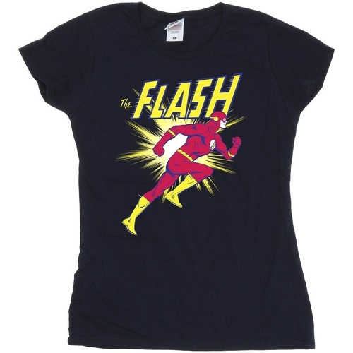 Vêtements Femme T-shirts manches longues Dc Comics The Flash Running Bleu