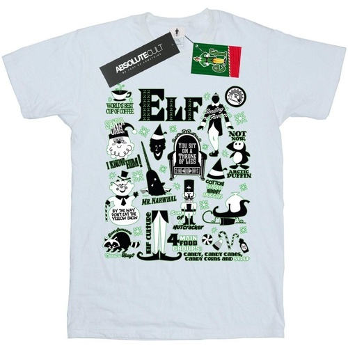 Vêtements Fille T-shirts manches longues Elf Infographic Poster Blanc