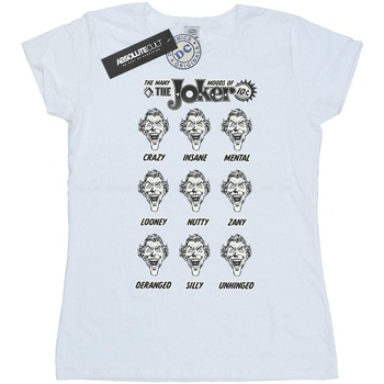 Vêtements Femme T-shirts manches longues Dc Comics The Joker The Many Moods Of The Joker Blanc
