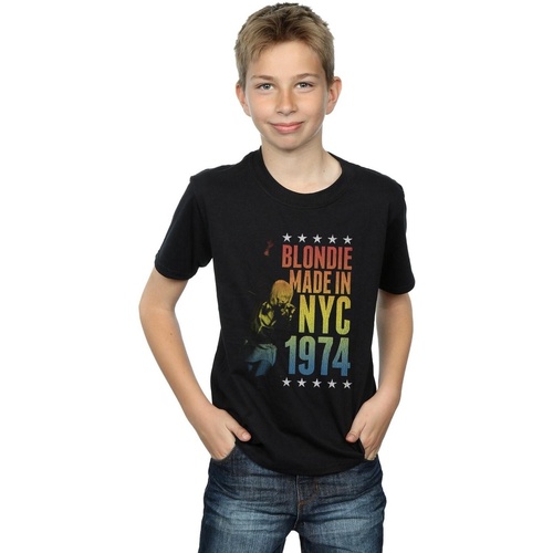 Vêtements Garçon T-shirts & Polos Blondie Rainbow NYC Noir