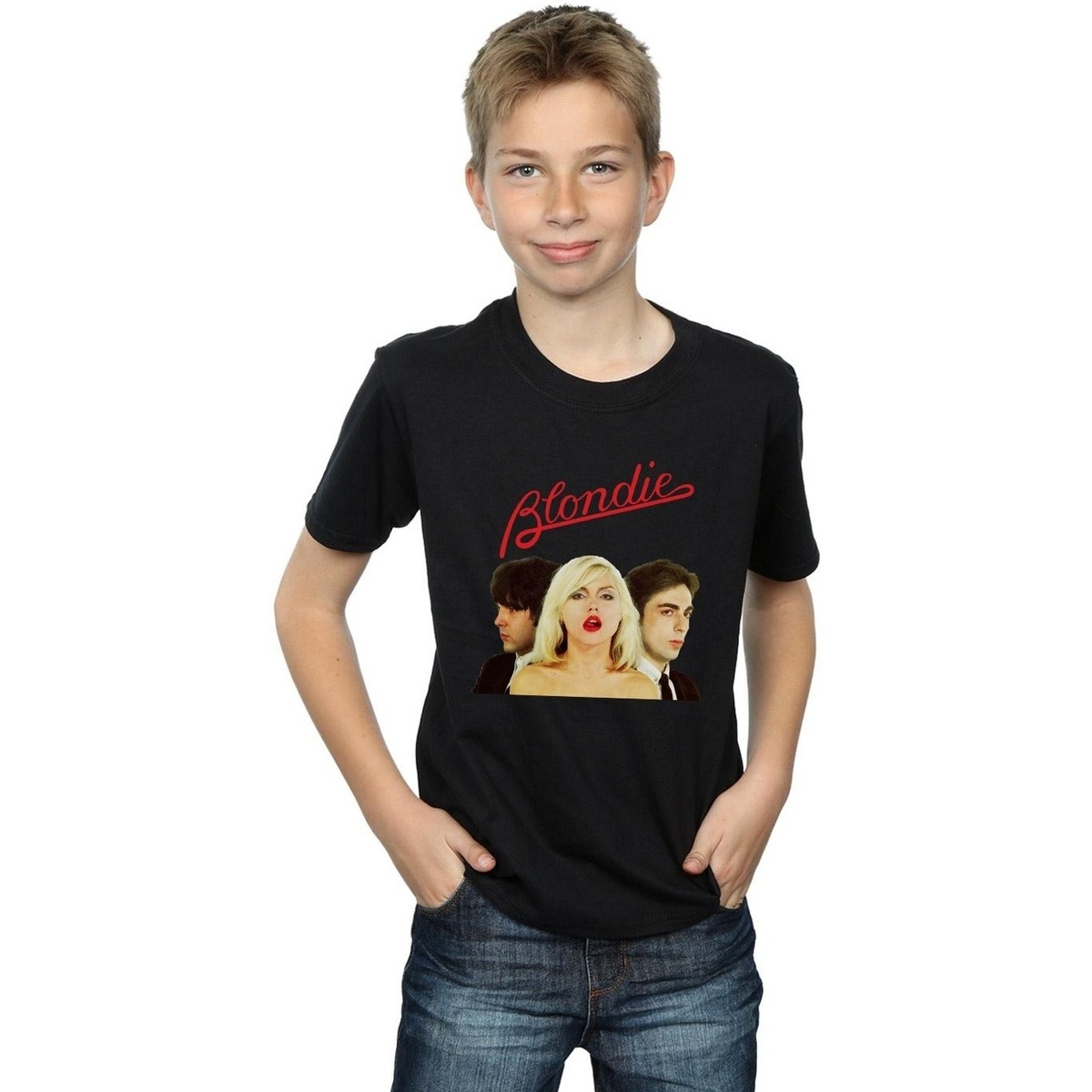 Vêtements Garçon T-shirts manches courtes Blondie Band Trio Noir