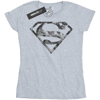 Vêtements Femme T-shirts manches longues Dc Comics Superman Marble Logo Gris