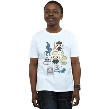 Vêtements Garçon T-shirts manches courtes Fantastic Beasts Chibi Grindelwald Blanc