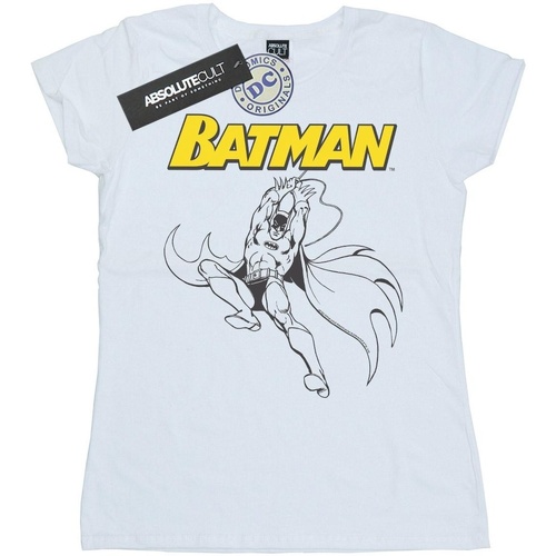 Vêtements Femme T-shirts manches longues Dc Comics Batman Jump Blanc