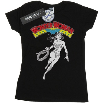 Vêtements Femme T-shirts manches longues Dc Comics Wonder Woman Lasso Noir