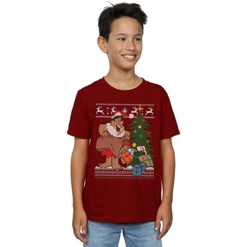 Vêtements Garçon T-shirts manches courtes The Flintstones Christmas Fair Isle Multicolore