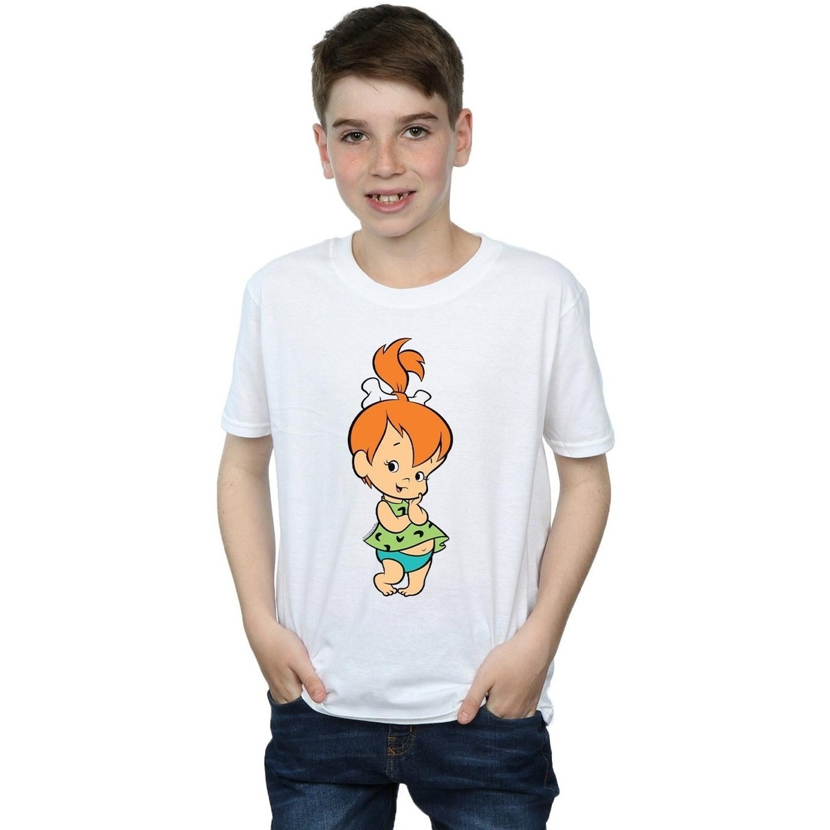 Vêtements Garçon Parajumpers logo-print hoodie Yellow Pebbles Flintstone Blanc