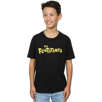 Vêtements Garçon T-shirts manches courtes The Flintstones Original Logo Noir