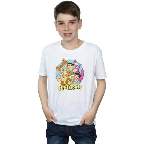 Vêtements Garçon T-shirts manches courtes The Flintstones Group Circle Blanc