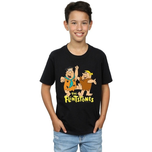 Vêtements Garçon T-shirts manches courtes The Flintstones Fred And Barney Noir