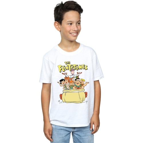 Vêtements Garçon T-shirts manches courtes The Flintstones The The Ride Blanc