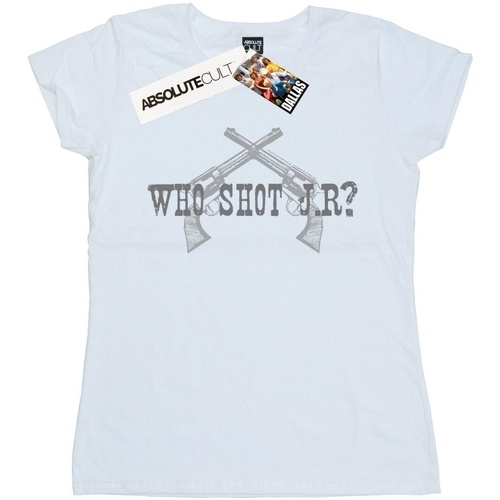 Vêtements Femme T-shirts manches longues Dallas Who Shot J.R. Blanc