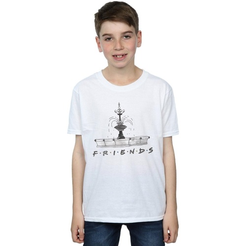 Vêtements Garçon T-shirts manches courtes Friends Fountain Sketch Blanc