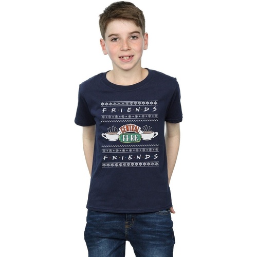 Vêtements Garçon T-shirts manches courtes Friends Christmas Tree Lights Bleu