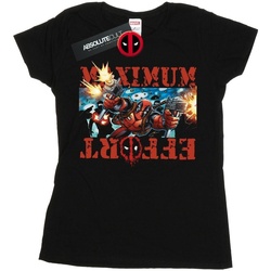 Vêtements Femme T-shirts manches longues Marvel Deadpool Maximum Effort Noir