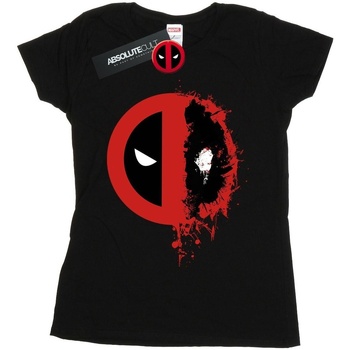 Vêtements Femme T-shirts manches longues Marvel Deadpool Split Splat Logo Noir