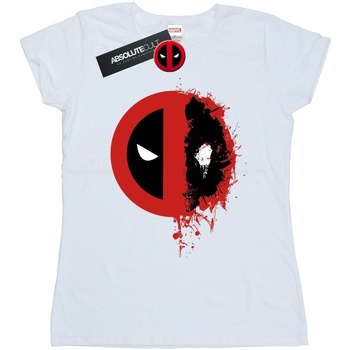 Vêtements Femme T-shirts manches longues Marvel Deadpool Split Splat Logo Blanc