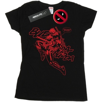 Vêtements Femme T-shirts manches longues Marvel Deadpool Budda Budda Noir