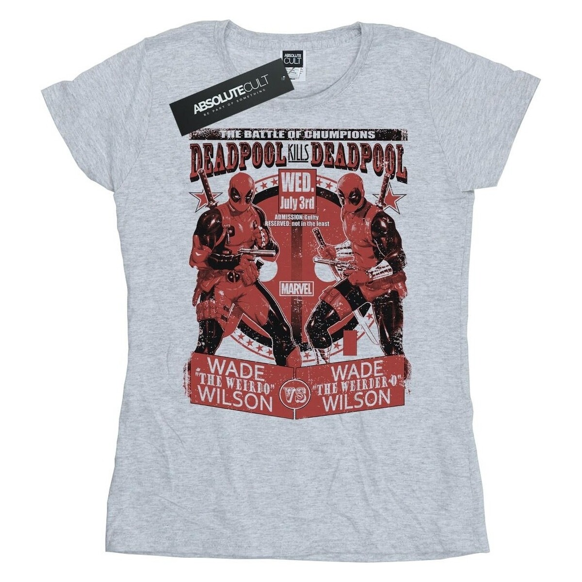 Vêtements Femme T-shirts manches longues Marvel Deadpool Vs Deadpool Gris