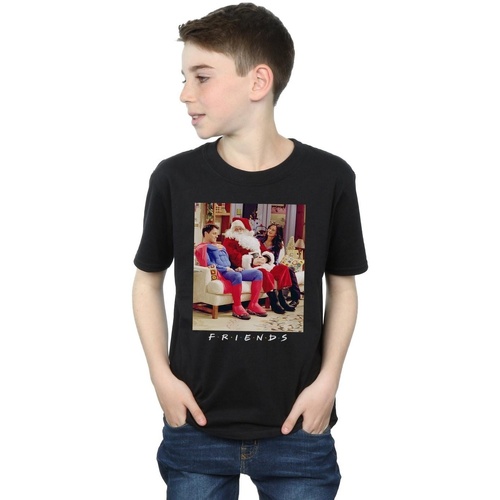 Vêtements Garçon T-shirts manches courtes Friends Superman And Santa Noir