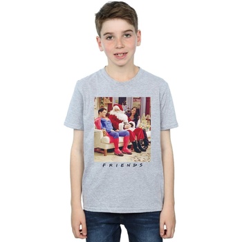 Vêtements Garçon T-shirts manches courtes Friends Superman And Santa Gris