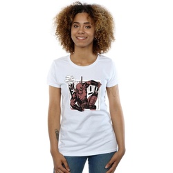 Vêtements Femme T-shirts manches longues Marvel Deadpool Breaktime Tacos Blanc