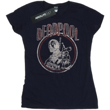 Vêtements Femme T-shirts manches longues Marvel Deadpool Vintage Circle Bleu