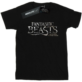 Vêtements Fille T-shirts manches longues Fantastic Beasts Text Logo Noir