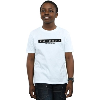 Vêtements Garçon T-shirts manches courtes Friends Logo Block Blanc