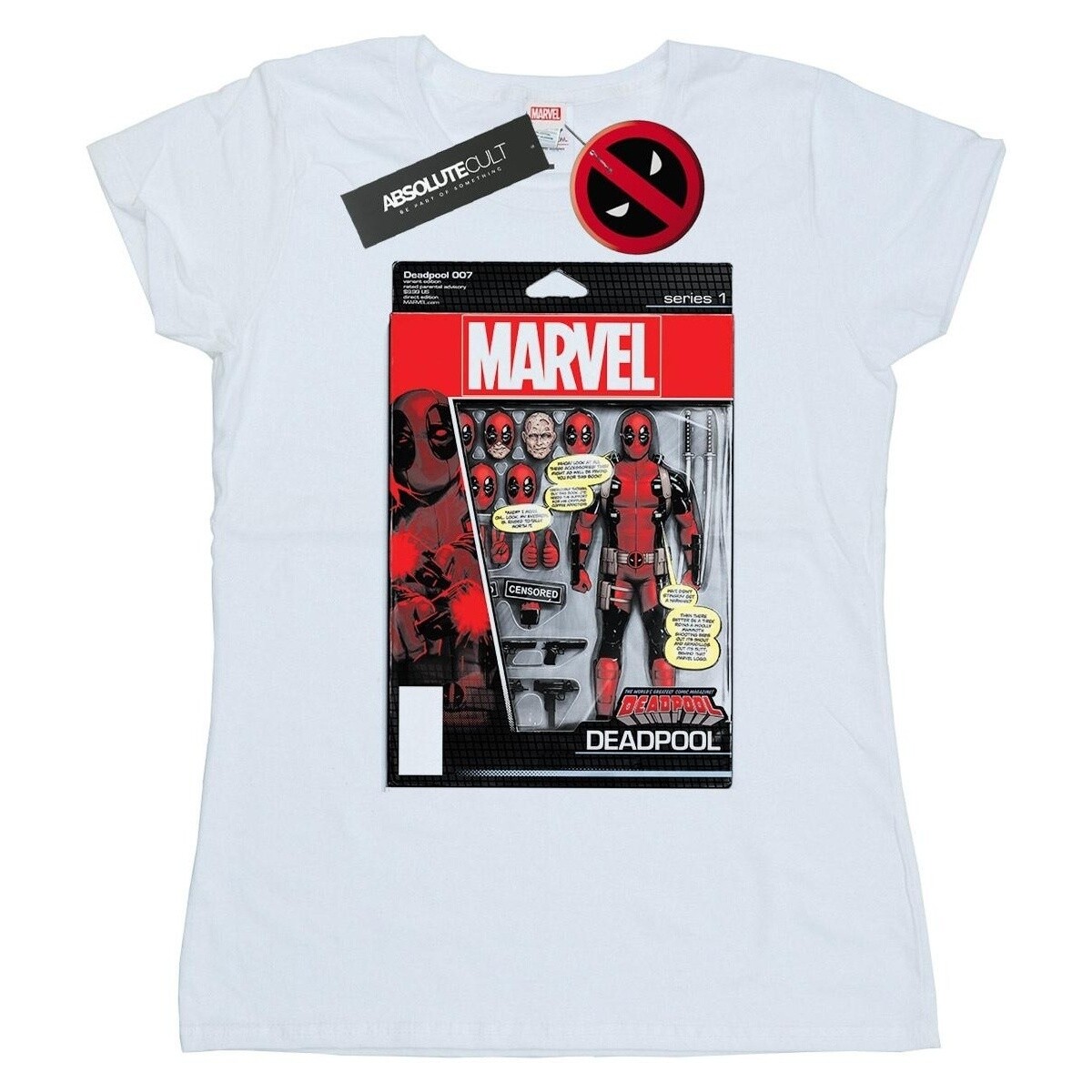 Vêtements Femme T-shirt Rayé T-joe Mc Deadpool Action Figure Blanc