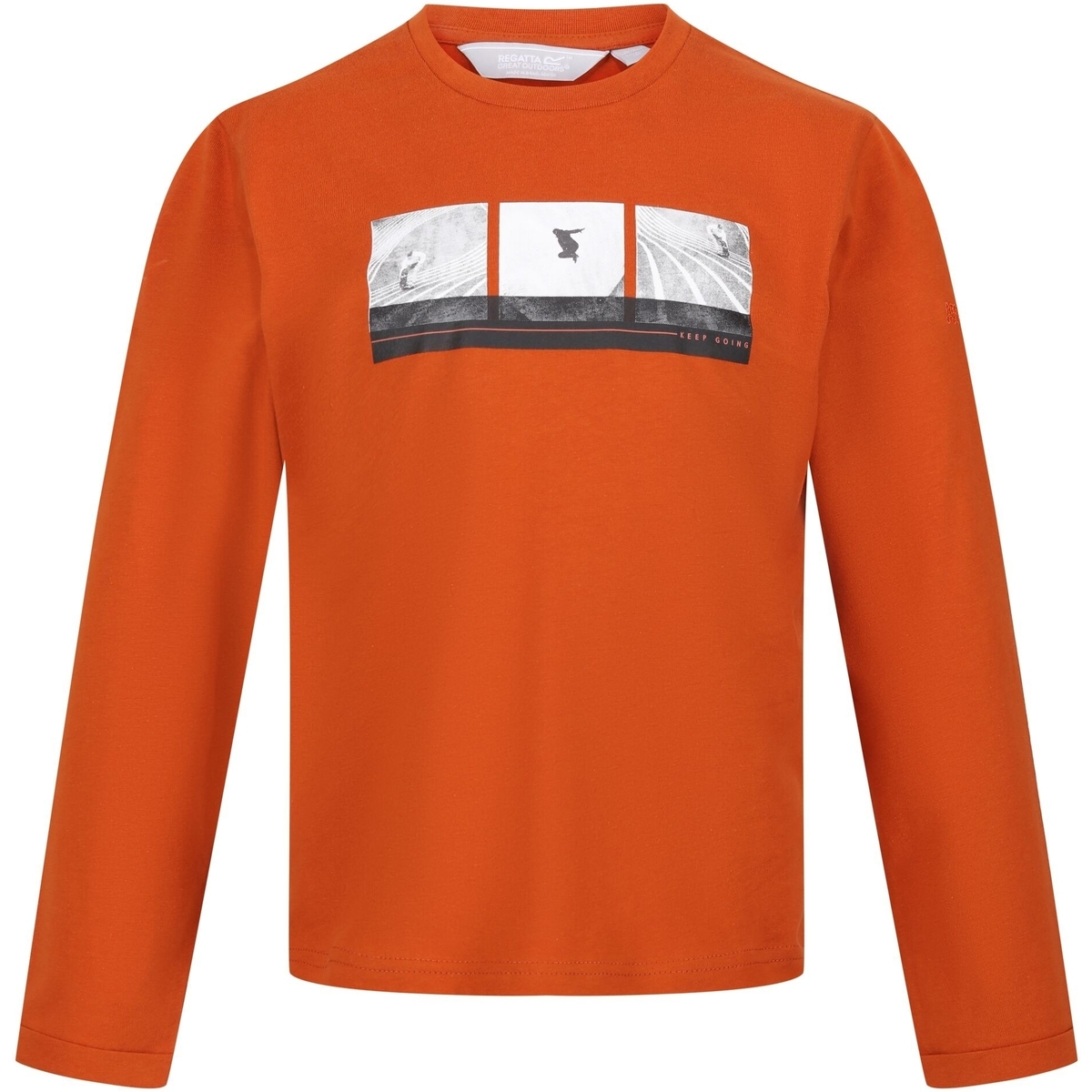 Vêtements Enfant T-shirts manches longues Regatta Wenbie III Keep Going Orange