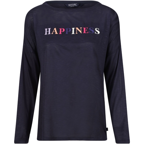 Vêtements Femme T-shirts manches longues Regatta Carlene Happiness Bleu