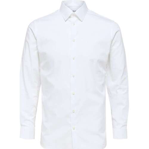 Vêtements Homme Chemises manches longues Selected 135295VTPE24 Blanc