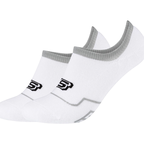 Accessoires Socquettes Skechers 2PPK Cushioned Footy Socks Blanc