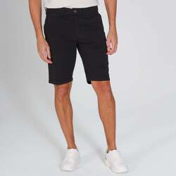 Springfield Black Regular Essential Washed Black Denim Bermuda Shorts