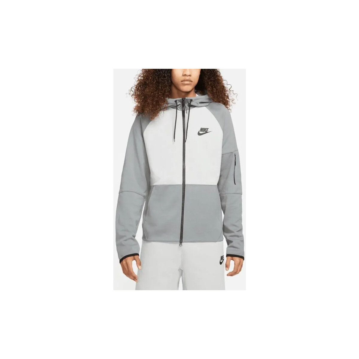Vêtements Homme Vestes Nike - Sweat zippé - gris et blanc Gris