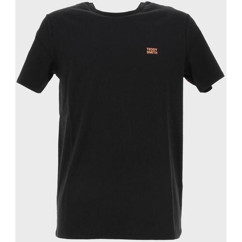 Vêtements Homme T-shirts manches courtes Teddy Smith The tee 1 mc Noir