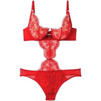 Sous-vêtements Femme Bodys Pomm'poire Trikini rouge Sangria Rouge