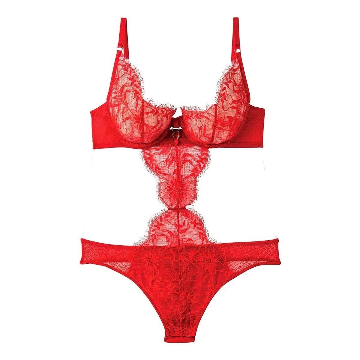 Sous-vêtements Femme Bodys Pomm'poire Trikini rouge Sangria Rouge