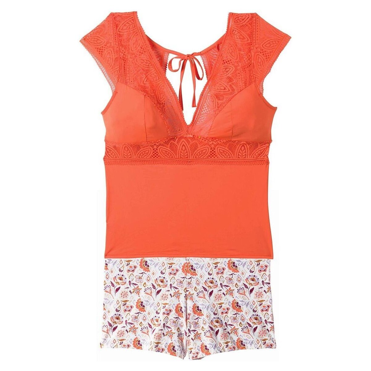 Vêtements Femme Pyjamas / Chemises de nuit Pomm'poire Top short orange Etoile Orange