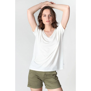 Vêtements Femme Parures de lit Le Temps des Cerises T-shirt parodia blanc brodé Blanc